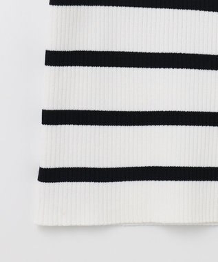 GRACE CONTINENTAL ハーフスリーブニットトップ バイカラー