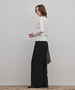 GRACE CONTINENTAL ヘンリーネックカットトップ ホワイト