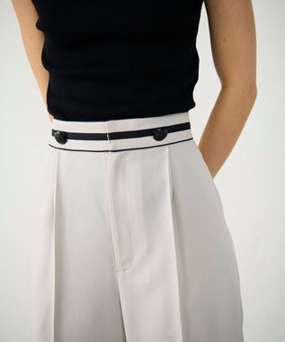 GRACE CONTINENTAL タックワイドパンツ ベージュ