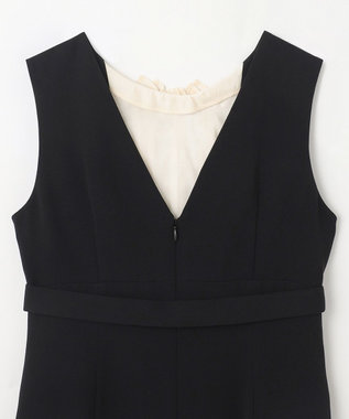 GRACE CONTINENTAL シアーラッフルロングドレス ブラック