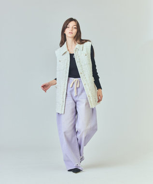 GRACE CONTINENTAL ドロストウエストデニムパンツ ラベンダー