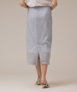 GRACE CONTINENTAL チュールタイトスカート ブルー