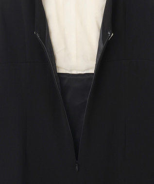 GRACE CONTINENTAL シアーラッフルロングドレス ブラック