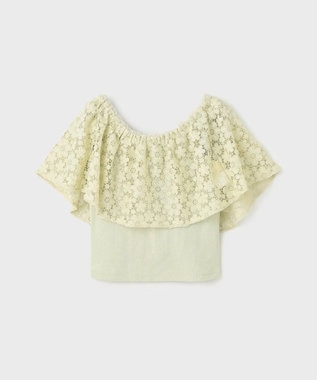 GRACE CONTINENTAL レースケープカットトップ ライトグリーン