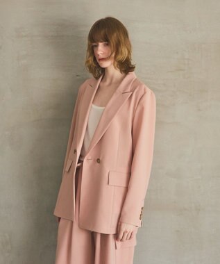 GRACE CONTINENTAL ダブルブレストライトジャケット ピンク