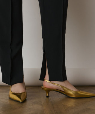 GRACE CONTINENTAL インサイドスリットスリムパンツ ブラック