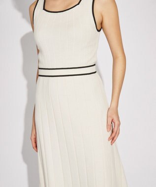 GRACE CONTINENTAL メッシュヘムニットワンピース キナリ