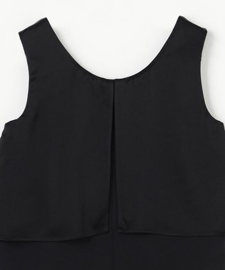 GRACE CONTINENTAL バックコンシャスサテンノースリーブ ブラック