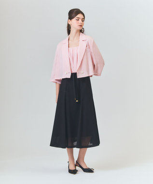 GRACE CONTINENTAL リネンライクシアージャケット ピンク