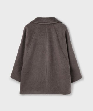 GRACE CONTINENTAL シャギ－ハ－フコ－ト チャコール