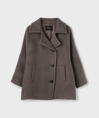 GRACE CONTINENTAL シャギ－ハ－フコ－ト チャコール