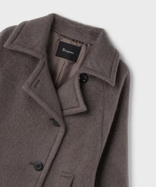 GRACE CONTINENTAL シャギ－ハ－フコ－ト チャコール