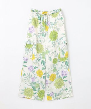 GRACE CONTINENTAL フラワープリントワークパンツ キナリ