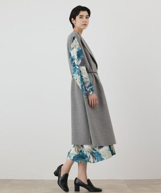 GRACE CONTINENTAL カシミヤ混リバージレ グレー