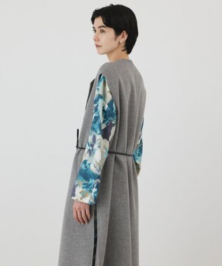 GRACE CONTINENTAL カシミヤ混リバージレ グレー
