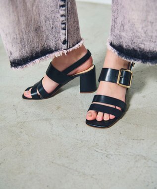 GRACE CONTINENTAL LUCA GROSSI バックルヒール ブラック