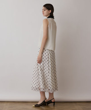 GRACE CONTINENTAL シアーメッシュノースリーブ キナリ