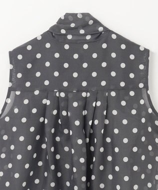 GRACE CONTINENTAL シアードットプリントブラウス ブラック