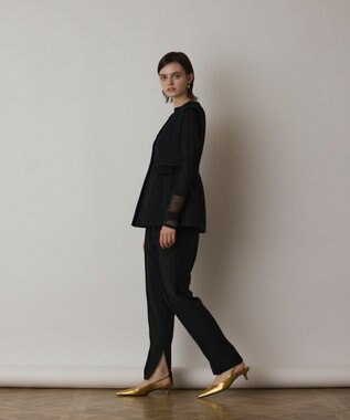 GRACE CONTINENTAL ダンボールニットジレジャケット ブラック