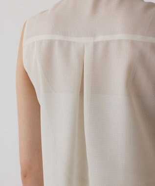 GRACE CONTINENTAL シアーメッシュノースリーブ キナリ