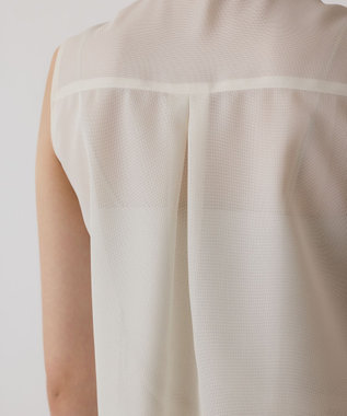 GRACE CONTINENTAL シアーメッシュノースリーブ キナリ