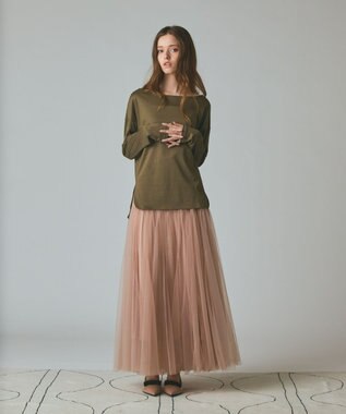 GRACE CONTINENTAL チュールボリュームスカート ベージュ