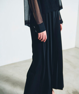 GRACE CONTINENTAL トリアセプリーツパンツ ブラック