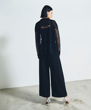 GRACE CONTINENTAL トリアセプリーツパンツ ブラック