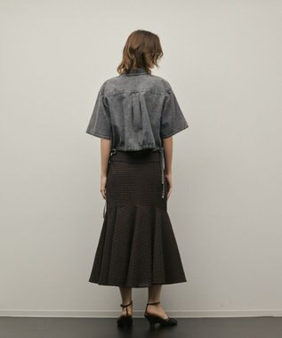 GRACE CONTINENTAL ハーフスリーブデニムシャツ グレー