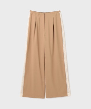 GRACE CONTINENTAL サイドレースイージーパンツ キャメル