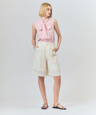 GRACE CONTINENTAL リネンライクシアーパンツ キナリ