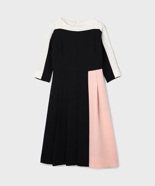 GRACE CONTINENTAL カラーブロックドレス ブラック