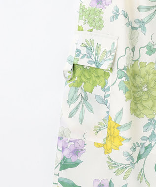 GRACE CONTINENTAL フラワープリントワークパンツ キナリ