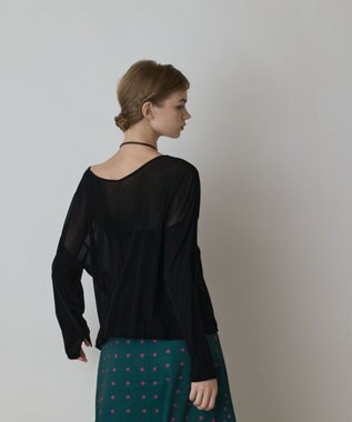 GRACE CONTINENTAL フロッキーオーバーカットトップ ブラック