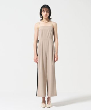 GRACE CONTINENTAL サイドラインサロペ ベージュ