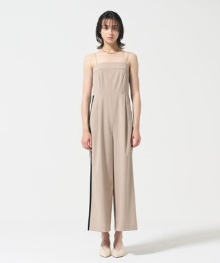 GRACE CONTINENTAL サイドラインサロペ ベージュ