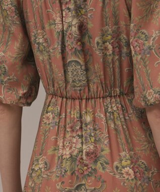 GRACE CONTINENTAL ヴィンテージフラワープリントワンピース キャメル