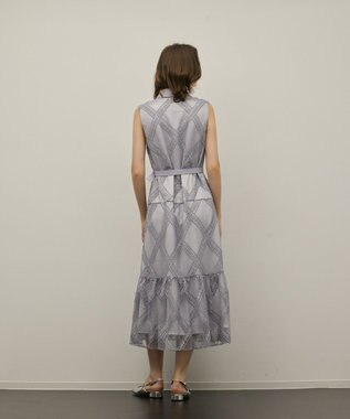 GRACE CONTINENTAL チュールレースワンピース グレー