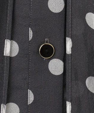 GRACE CONTINENTAL シアードットプリントブラウス ブラック