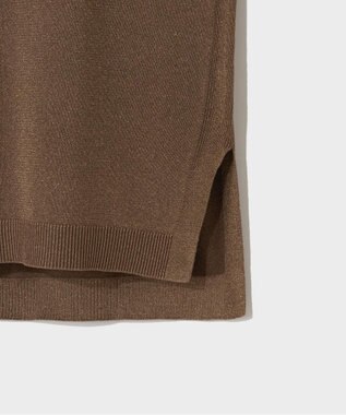 GRACE CONTINENTAL ラメジャガードノースリーブ ブラウン