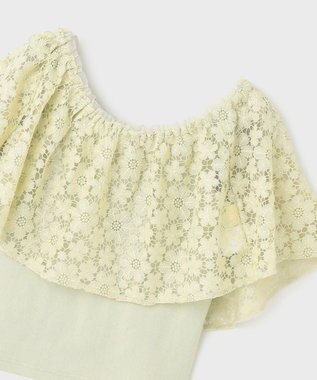 GRACE CONTINENTAL レースケープカットトップ ライトグリーン