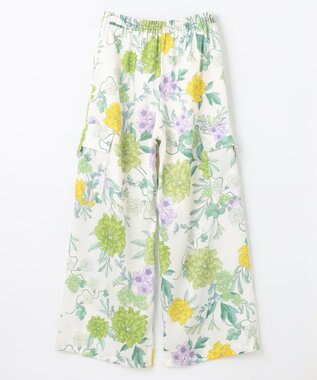 GRACE CONTINENTAL フラワープリントワークパンツ キナリ