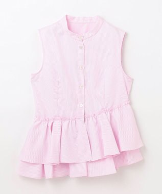 GRACE CONTINENTAL ヘムフリルノースリーブ ピンク