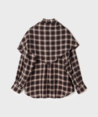 GRACE CONTINENTAL ストール付チェックシャツ チェック