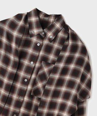 GRACE CONTINENTAL ストール付チェックシャツ チェック