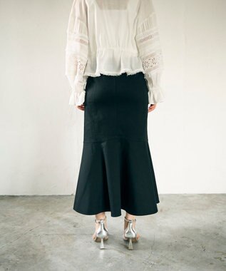 GRACE CONTINENTAL ミディマーメイドスカート ブラック