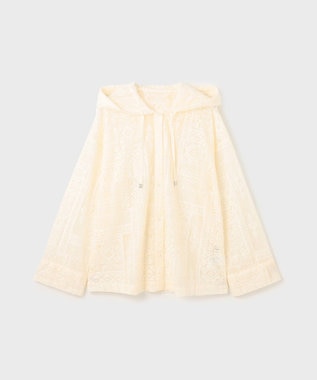 GRACE CONTINENTAL キカレースフード付トップ キナリ