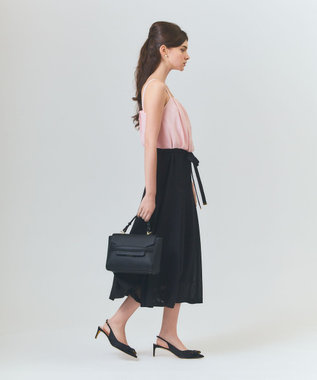 GRACE CONTINENTAL フラップショルダーバッグ ブラック