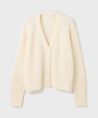 GRACE CONTINENTAL 畦ルーズニットカーディガン ホワイト