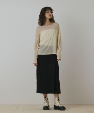 GRACE CONTINENTAL フロッキーオーバーカットトップ キナリ